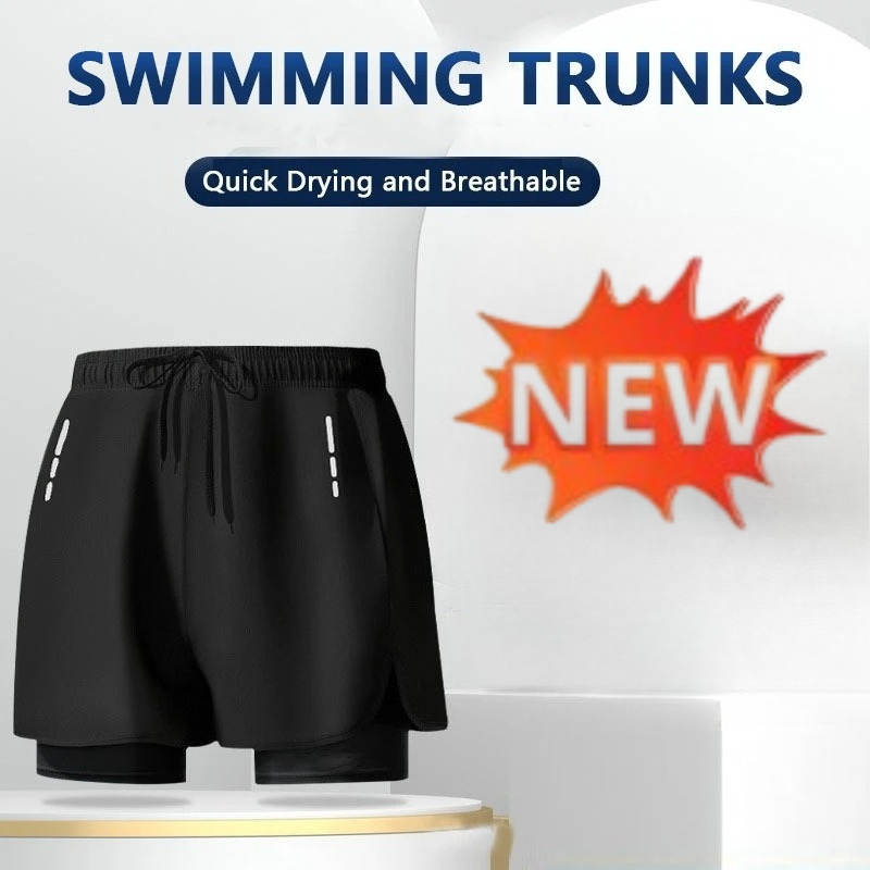 Compression Shorts Athletes - Men's Swim Trunks Quick Dry Athletic