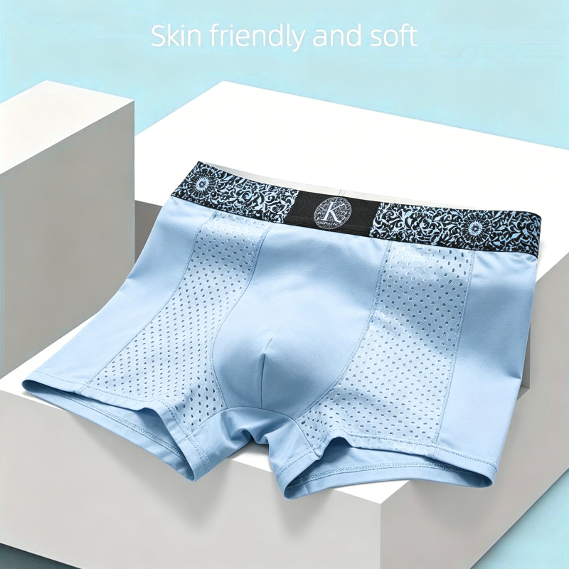 Men's Cool Ice Silk Mesh Boxer - Mesh Sport Boxer ulasan dan harga