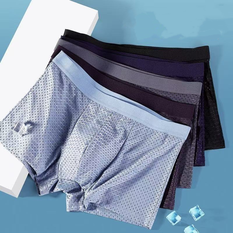 5Pcs/Lot Men's Panties Ice Sil - Multi Pack Underwear ulasan dan harga