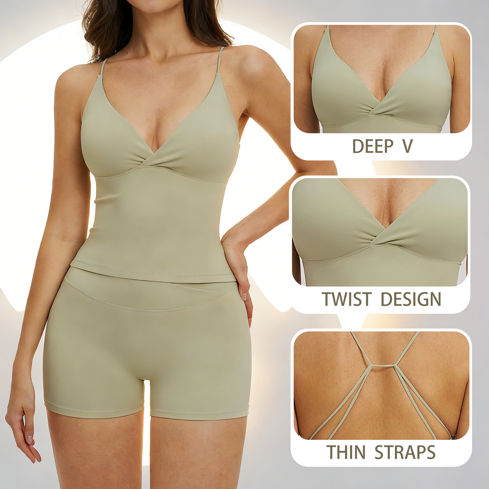 Yoga Tank Top with Pads Backle - Suspender Tank Top ulasan dan harga