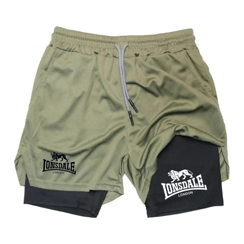 Summer Harajuku 2-in-1 Running - Compression Shorts Athletes ulasan dan harga