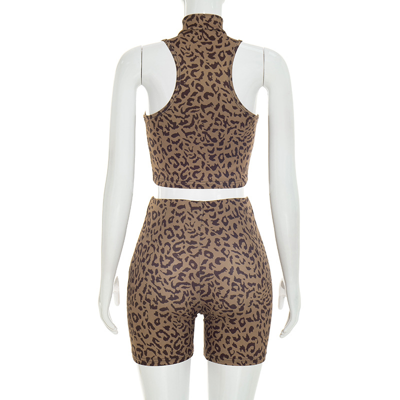 Ribbed Slim Leopard Print 2 Pi - Tank Top Ribbed ulasan dan harga