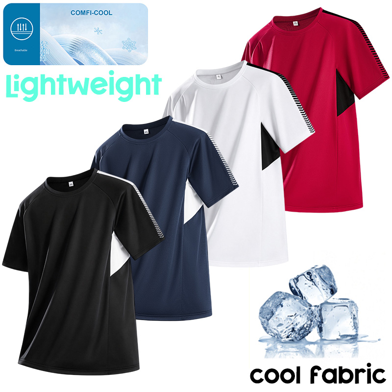 Men's Quick Dry Gym Running T- - T Shirt Tight Fit ulasan dan harga