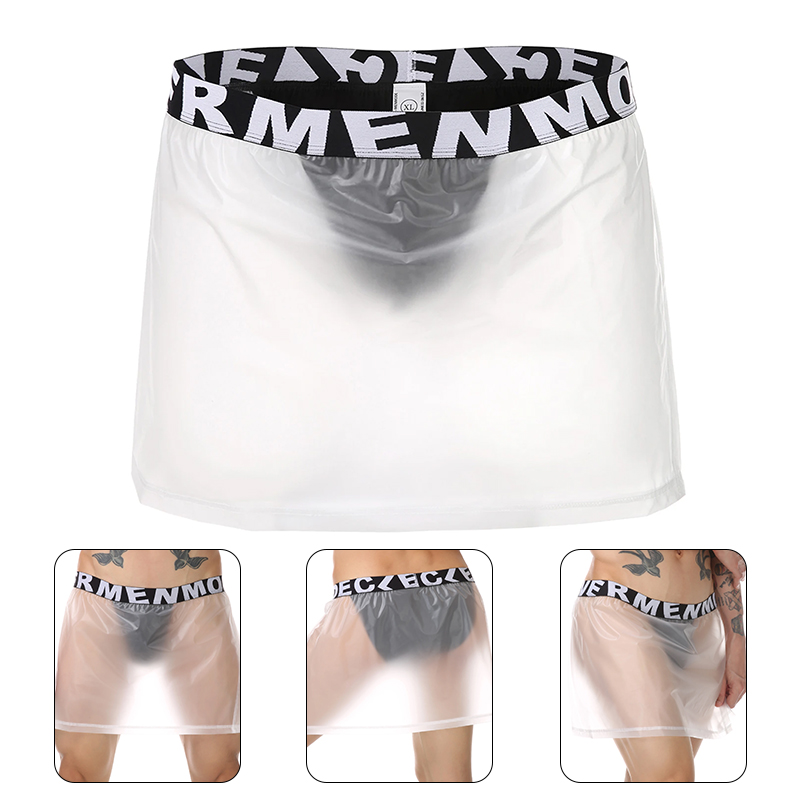 Men Sexy Transparent Swimwear  - Boxer Shorts Modal ulasan dan harga